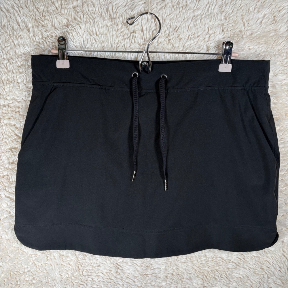 Gaiam Black Activewear Skort Drawstring Athletic Tennis Skirt Womens Large